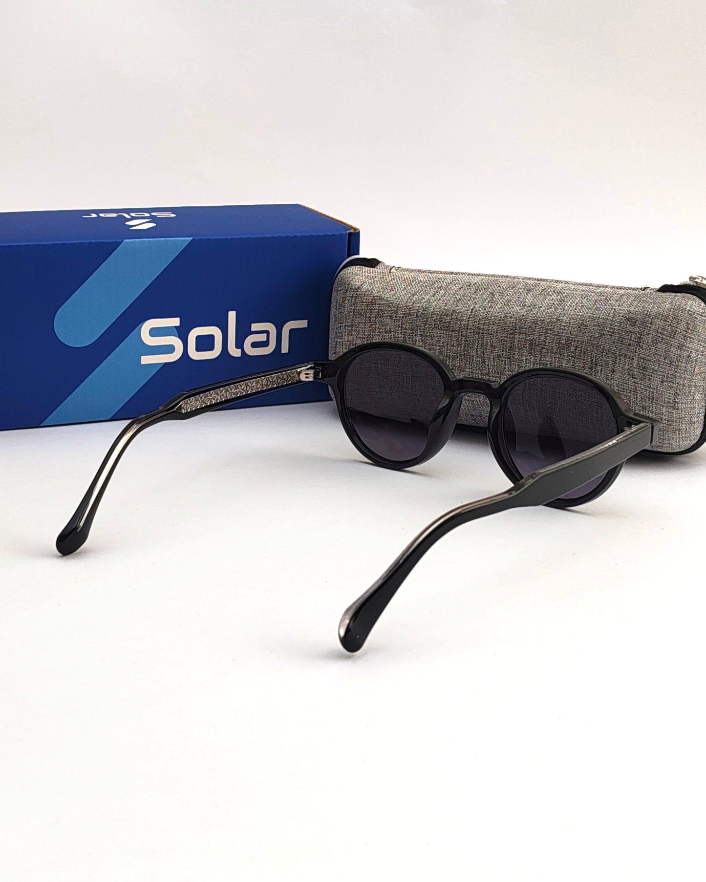 Premium Black round unisex sunglasses 004