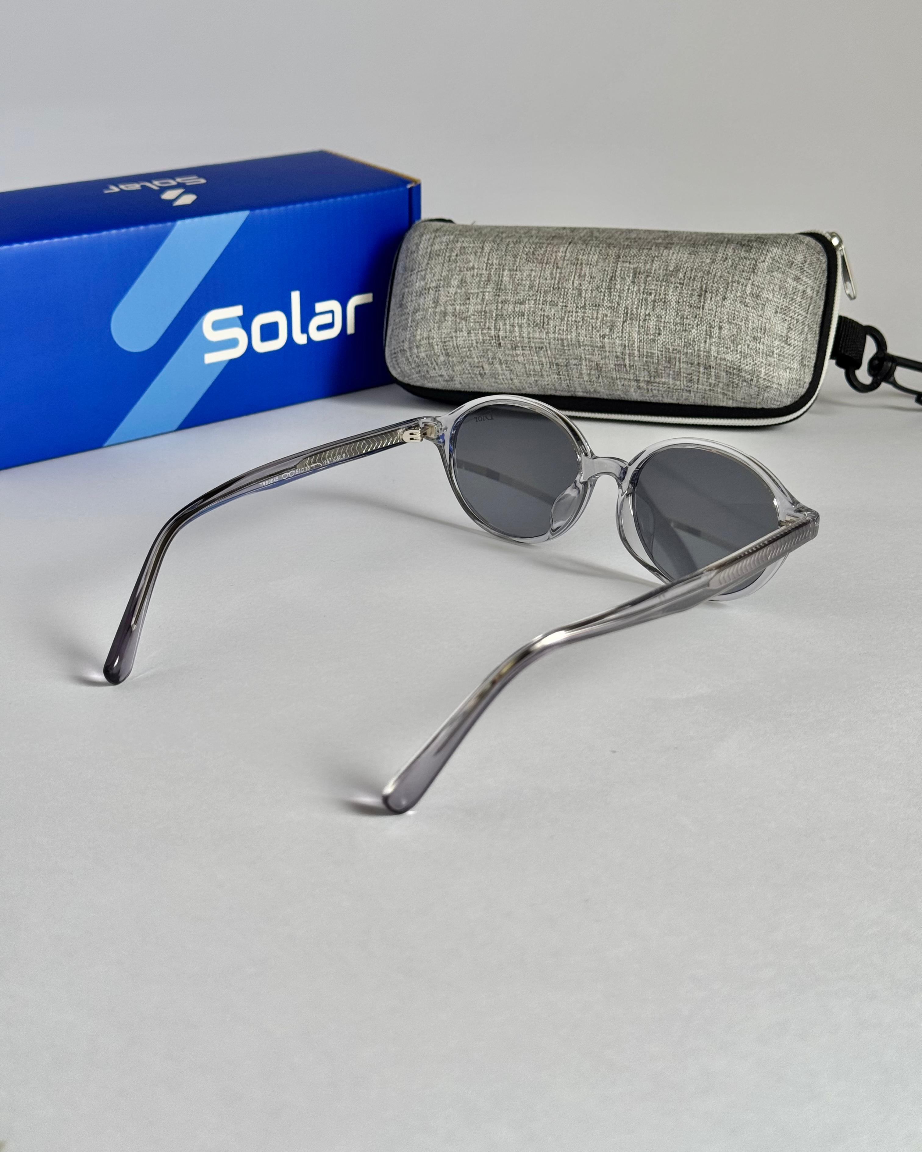 Premium grey smoke oval unisex sunglasses 003
