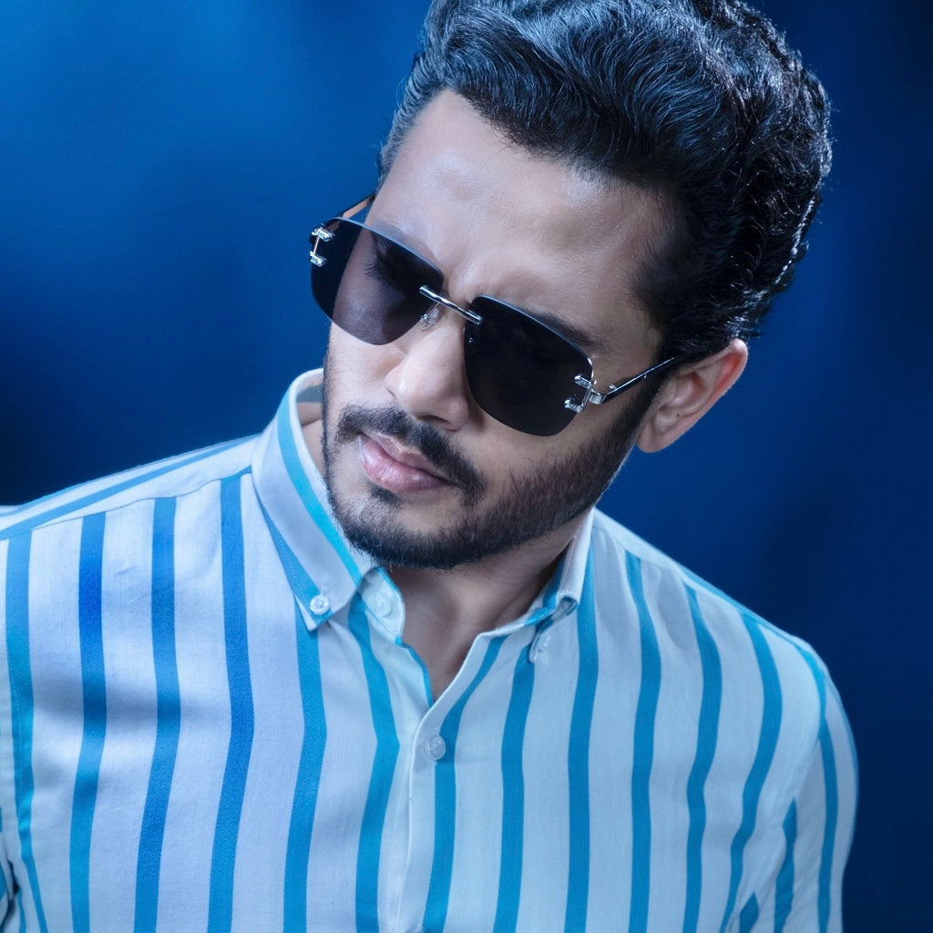 Mens rimless sunglasses 621