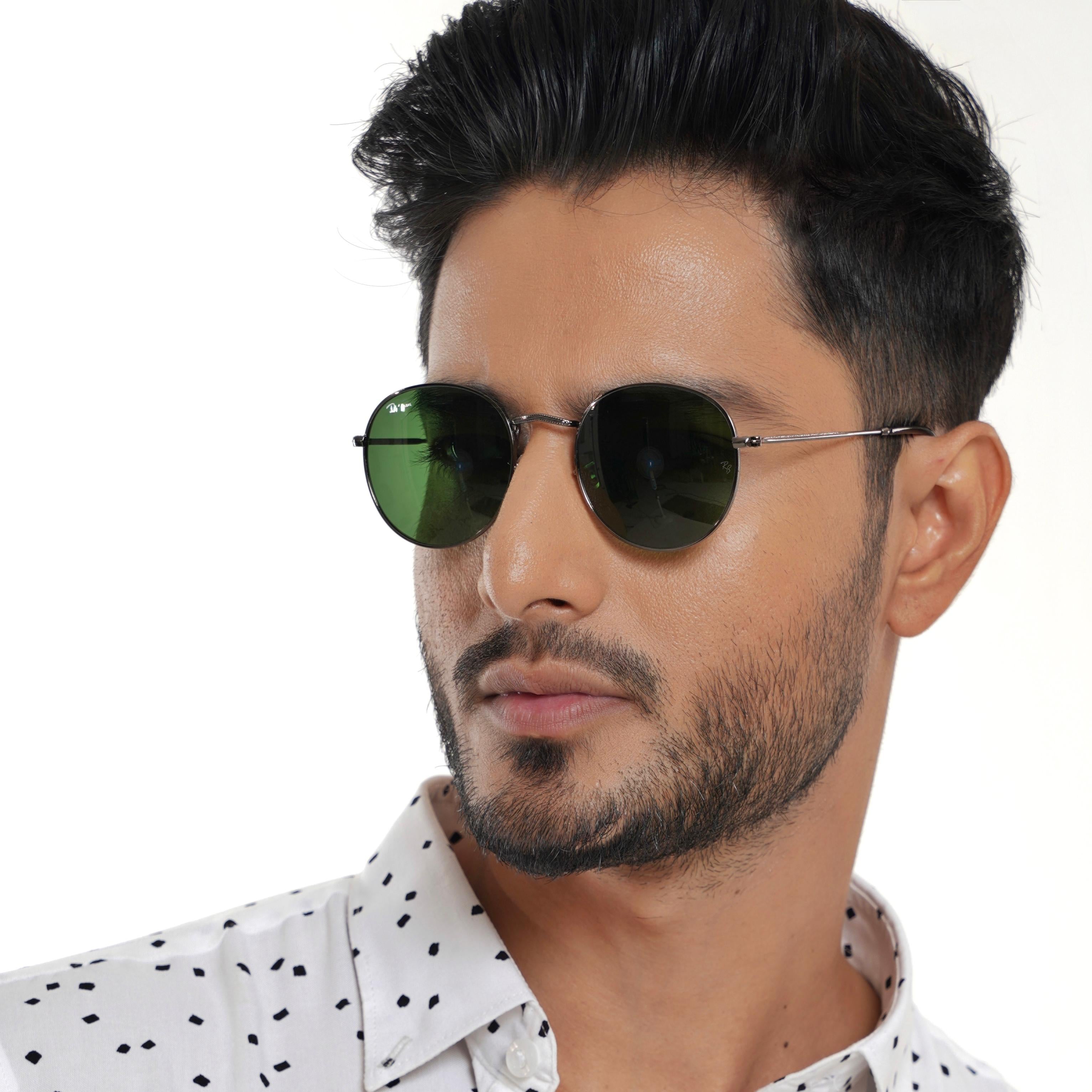 Glass lens round sun 312
