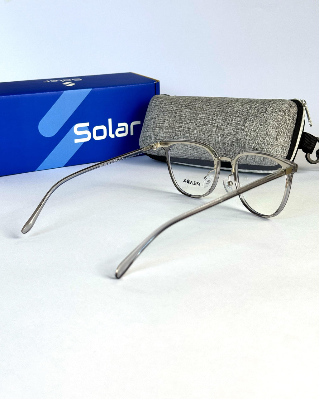 Unisex Feather light Gray transparent frames 081