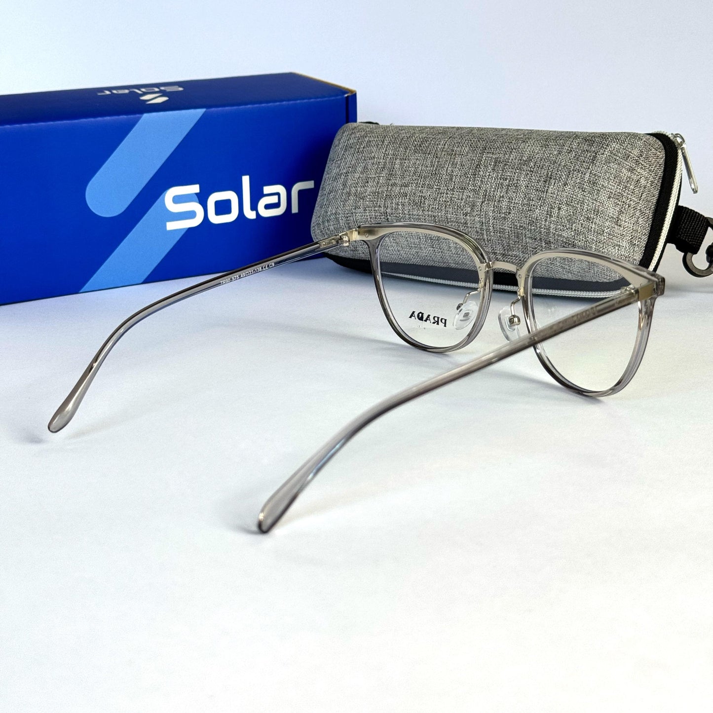 Unisex Feather light Gray transparent frames 081