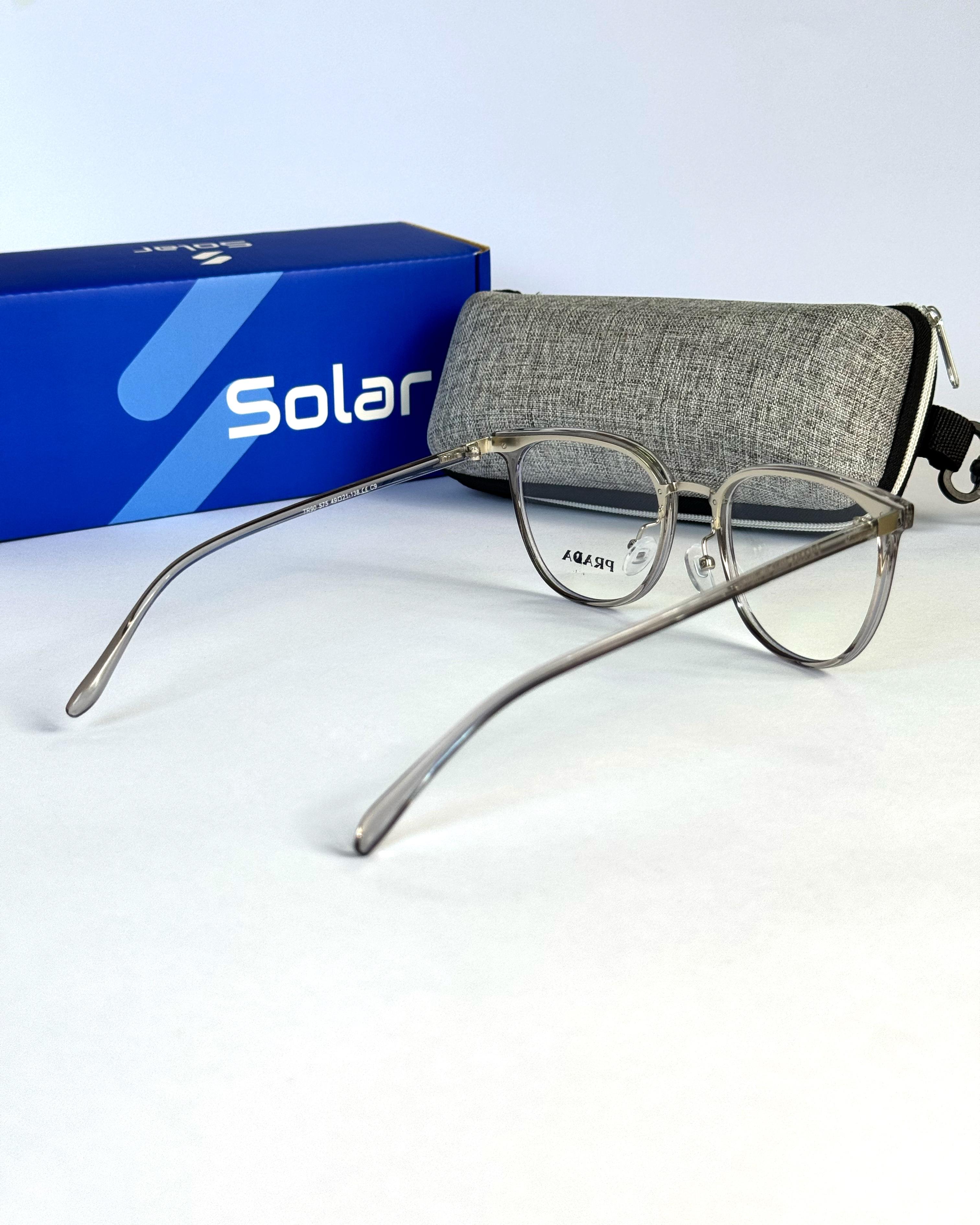 Unisex Feather light Gray transparent frames 081