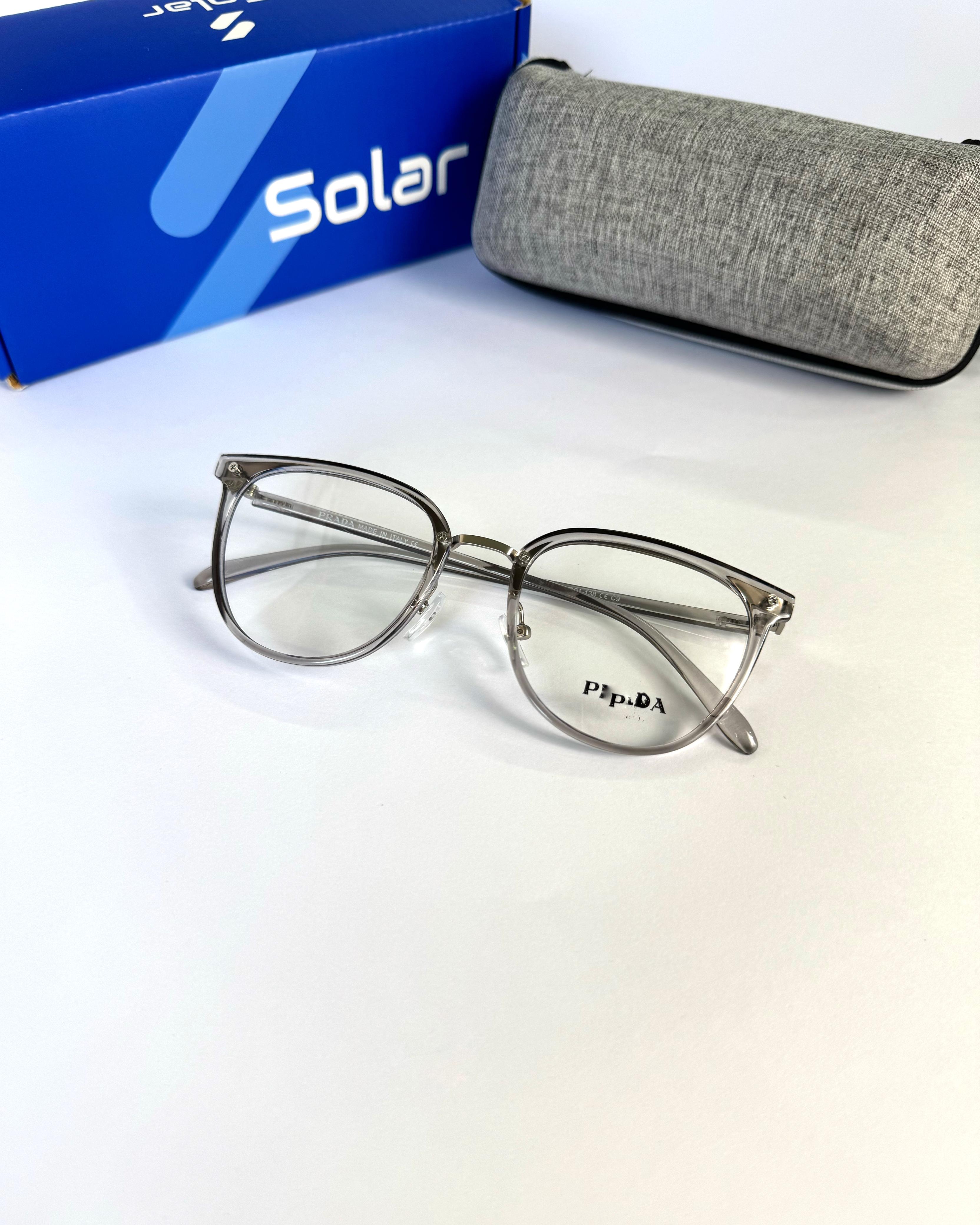 Unisex Feather light Gray transparent frames 081