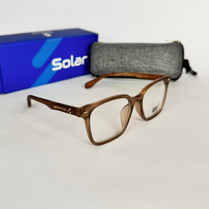 Premium Optical Square Frames Brown -Wood c5