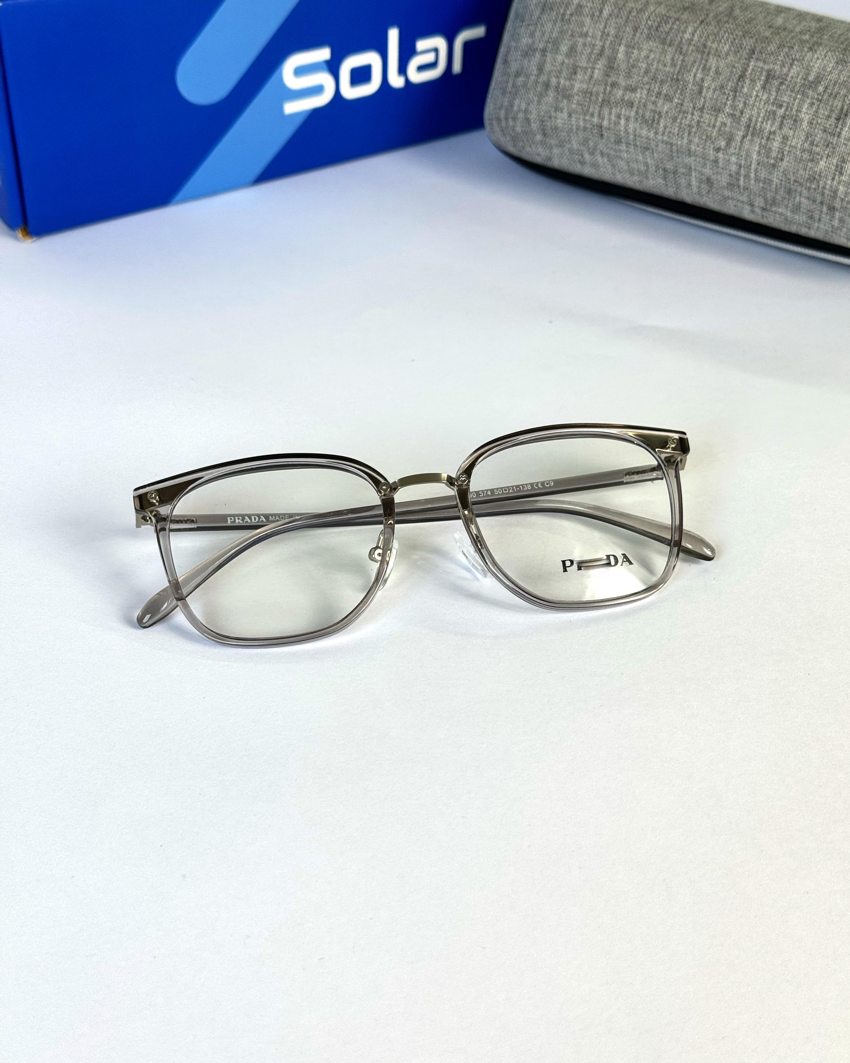 Unisex Feather light Gray Transparent frames 070