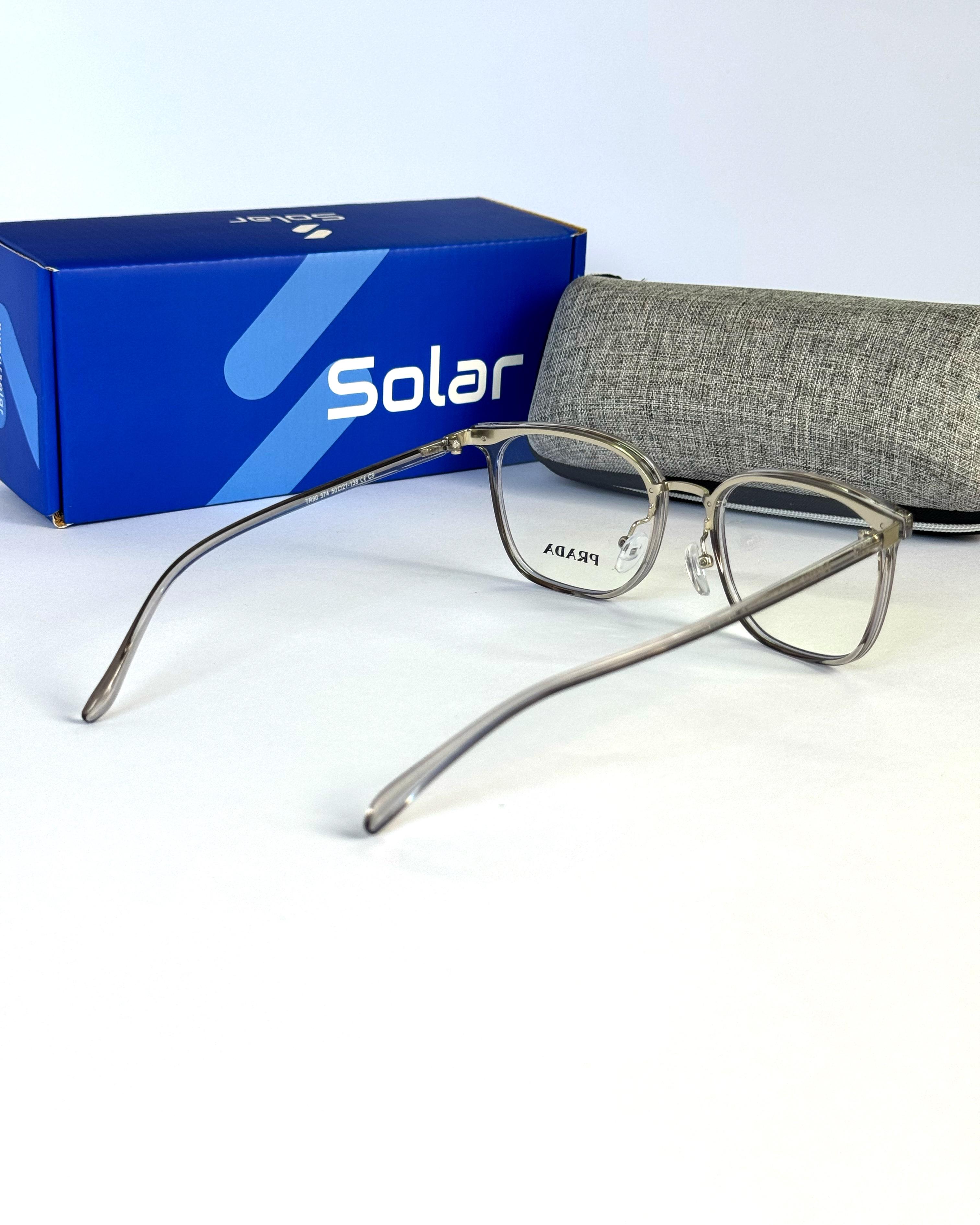 Unisex Feather light Gray Transparent frames 070
