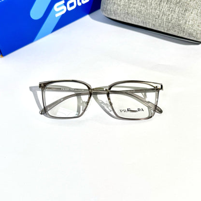 Unisex Feather light Gray transparent frames 077