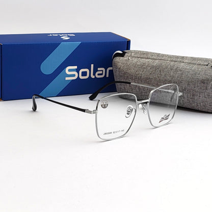 Rectangular silver frames 116