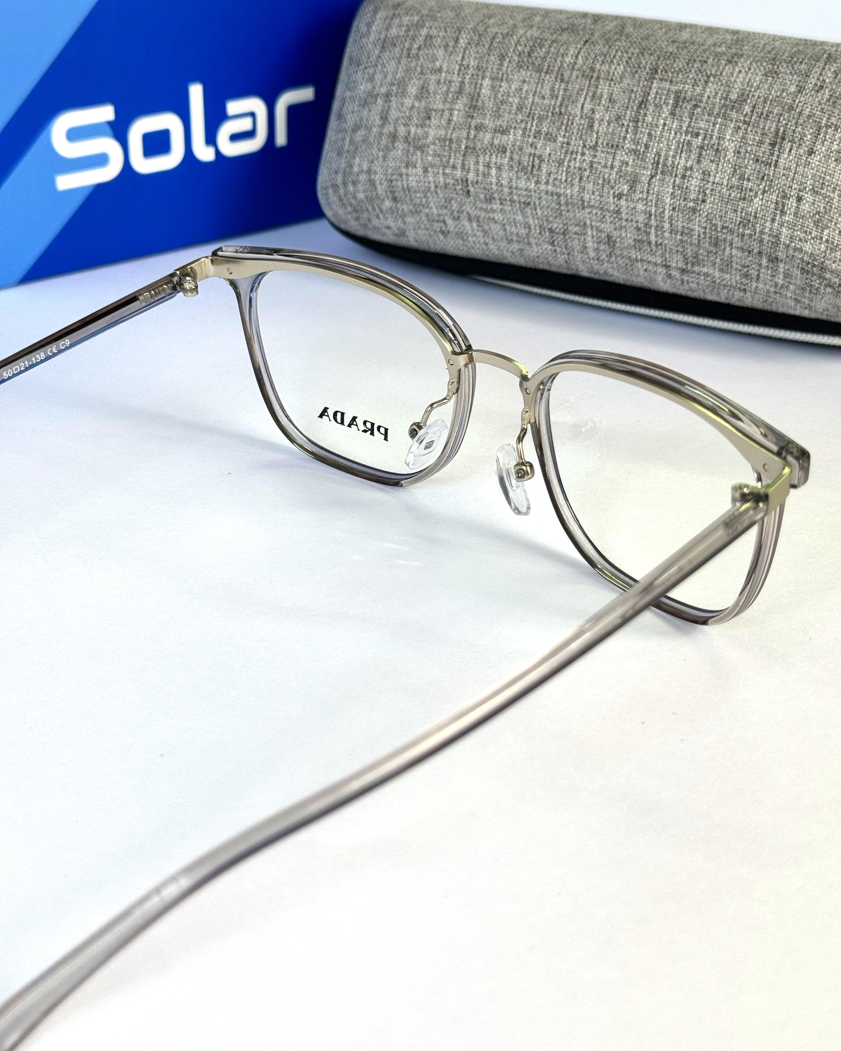 Unisex Feather light Gray Transparent frames 070