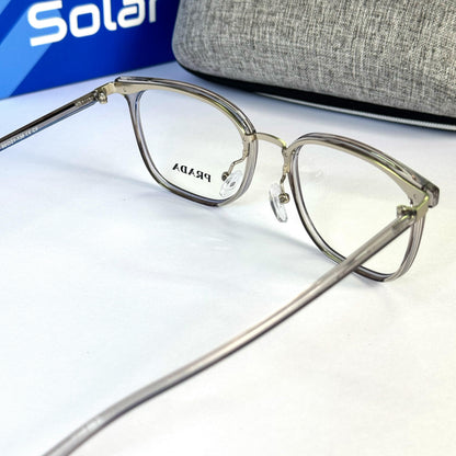 Unisex Feather light Gray Transparent frames 070