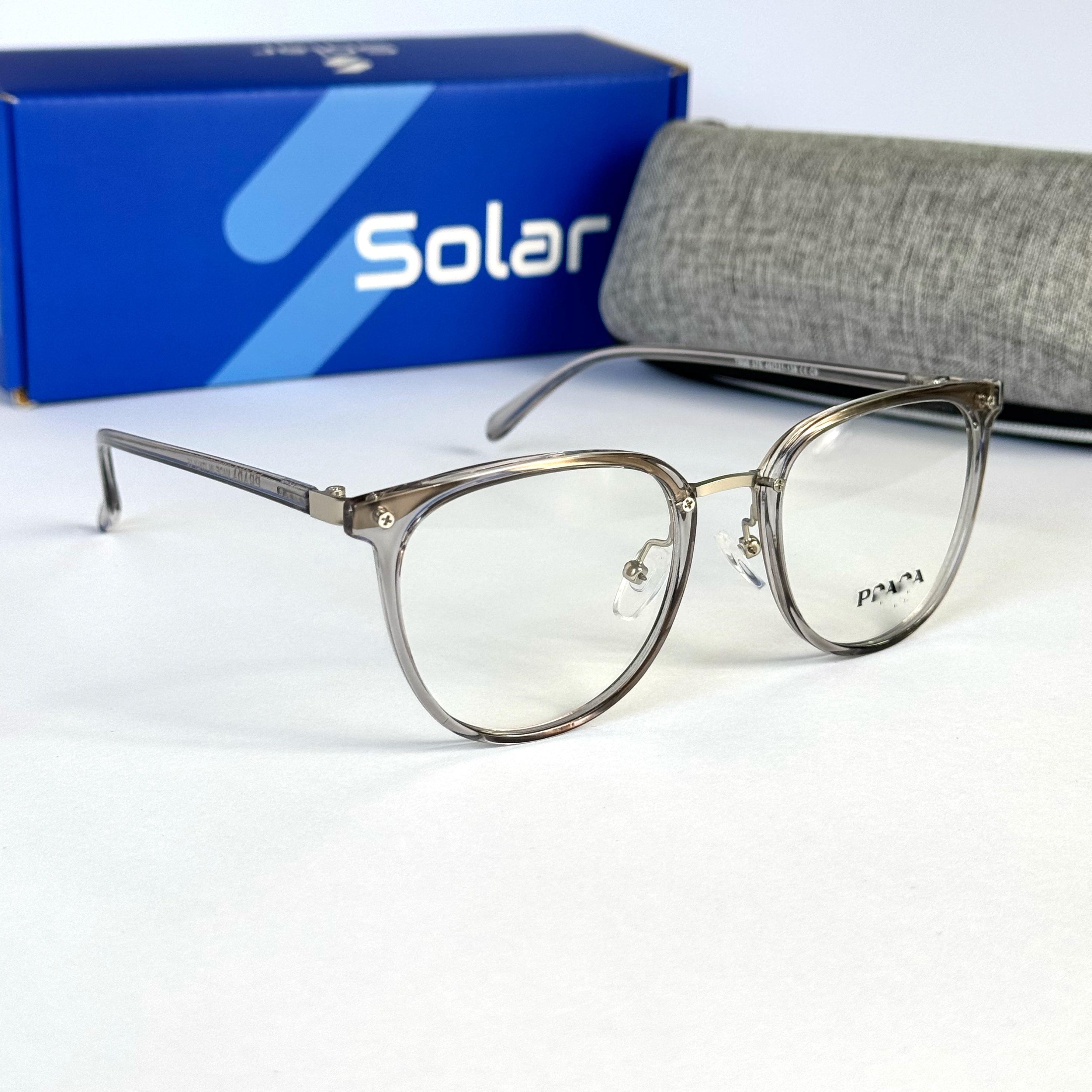 Unisex Feather light Gray transparent frames 081