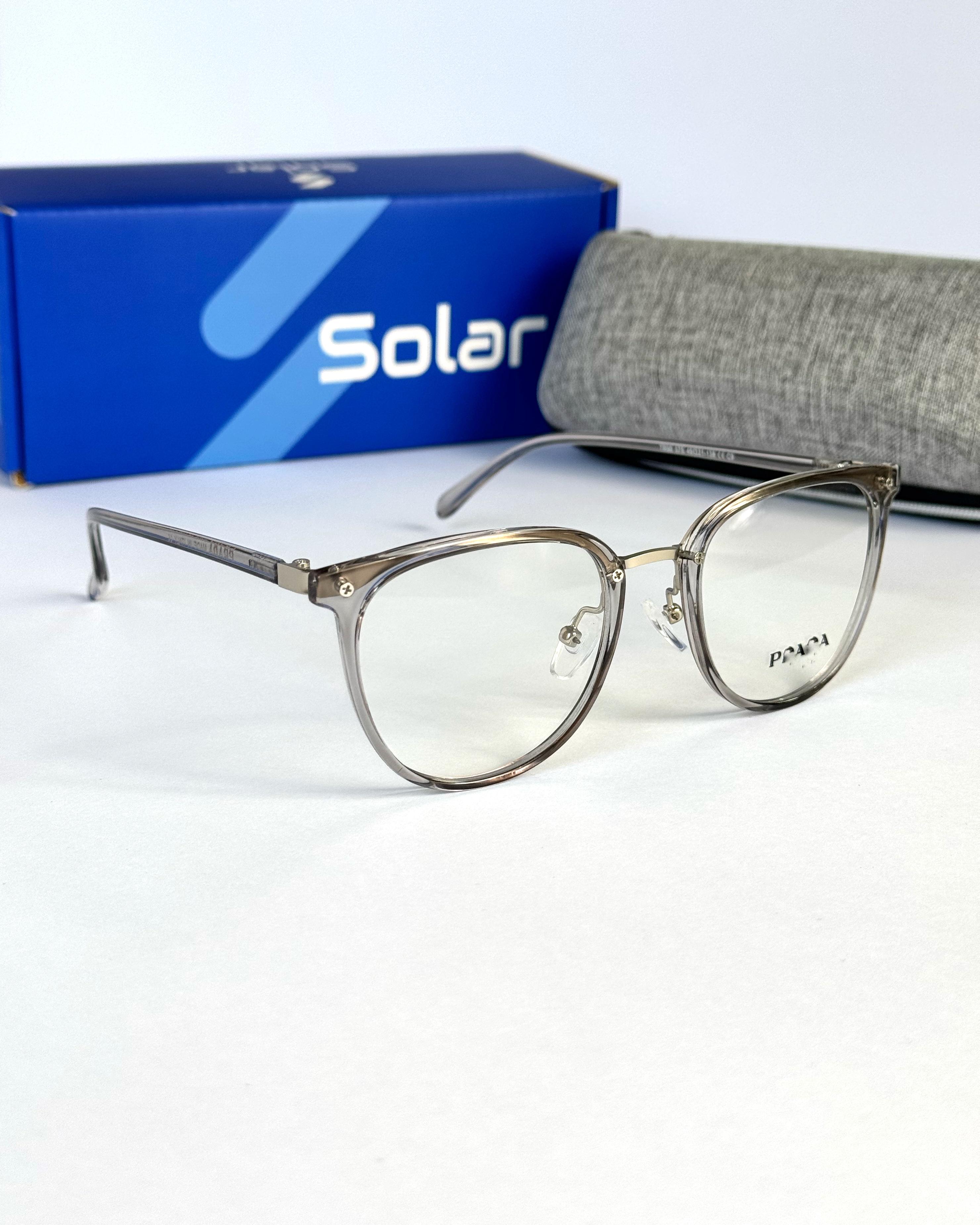 Unisex Feather light Gray transparent frames 081
