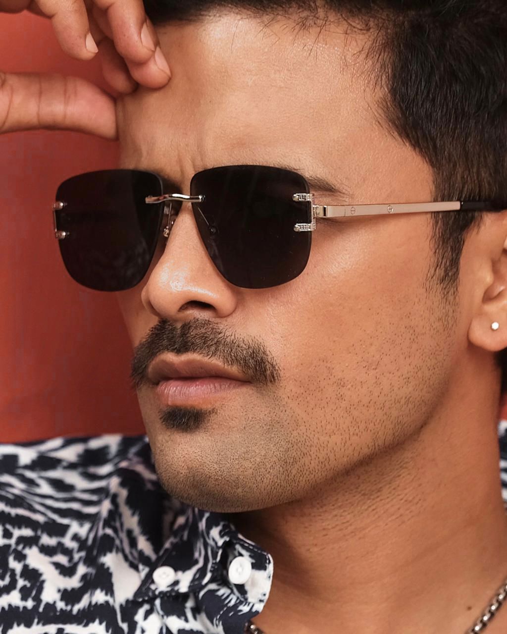 Mens rimless sunglasses 621
