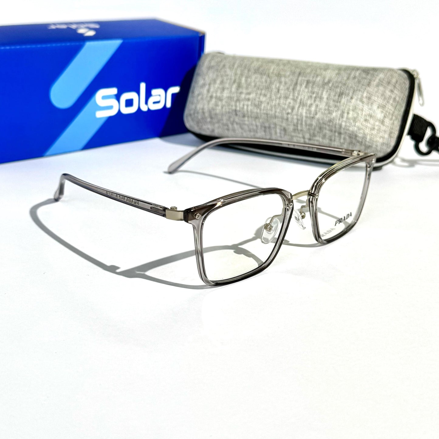 Unisex Feather light Gray transparent frames 077