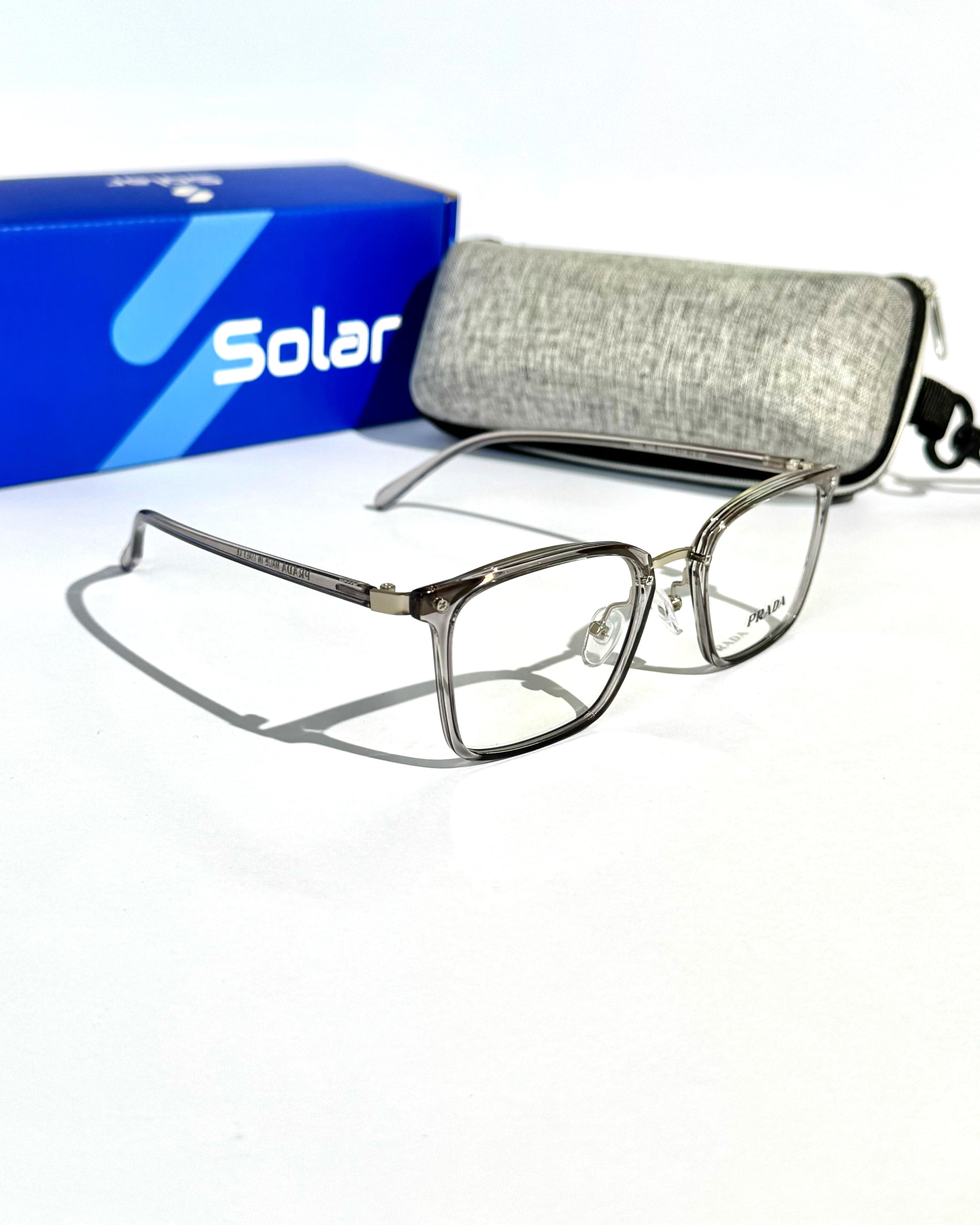 Unisex Feather light Gray transparent frames 077