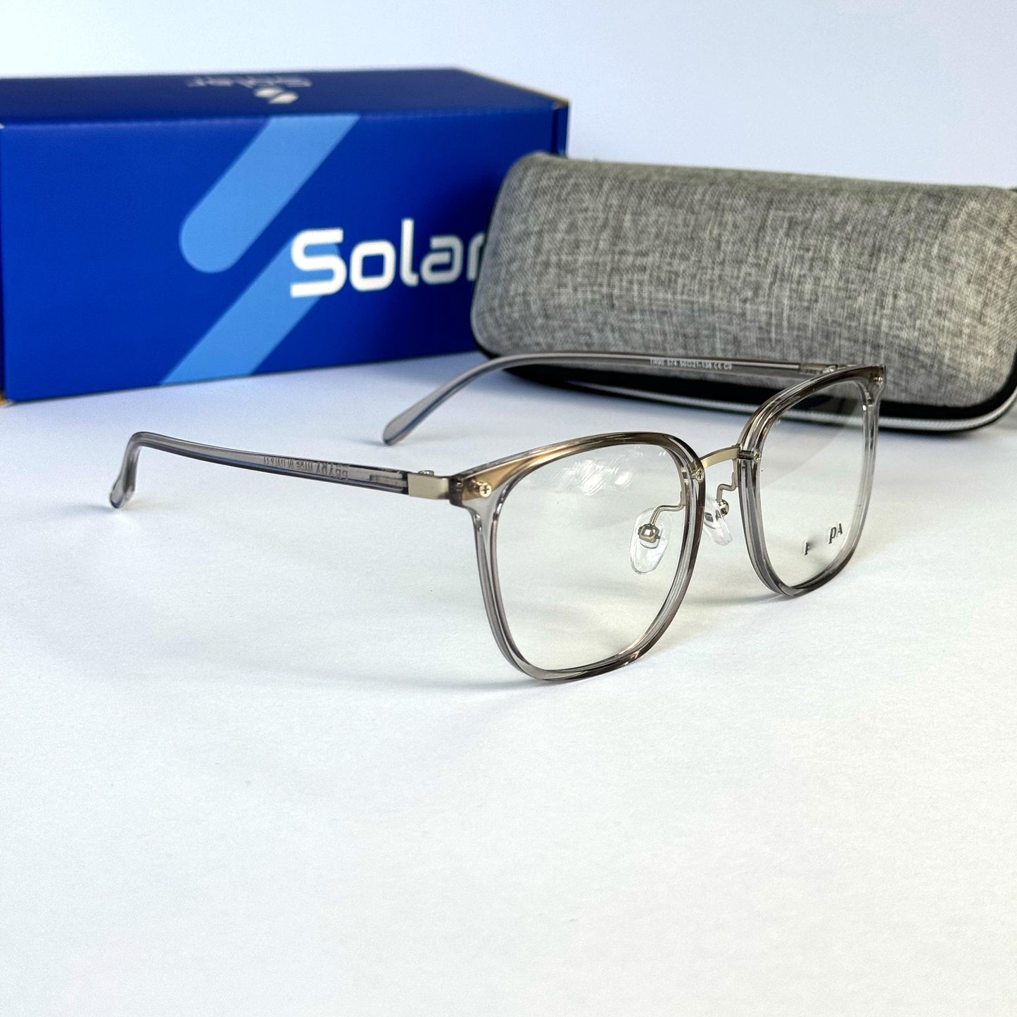 Unisex Feather light Gray Transparent frames 070