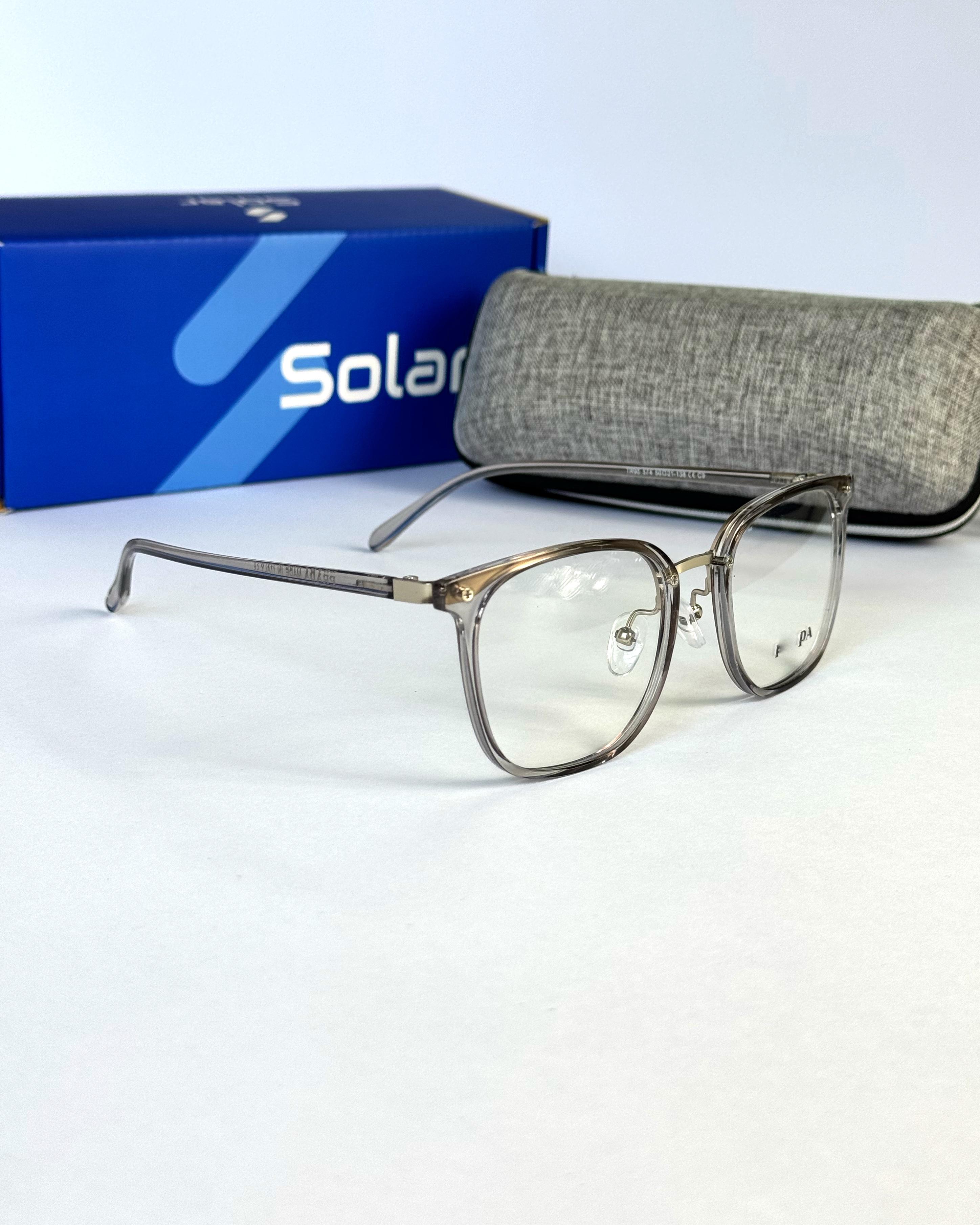 Unisex Feather light Gray Transparent frames 070