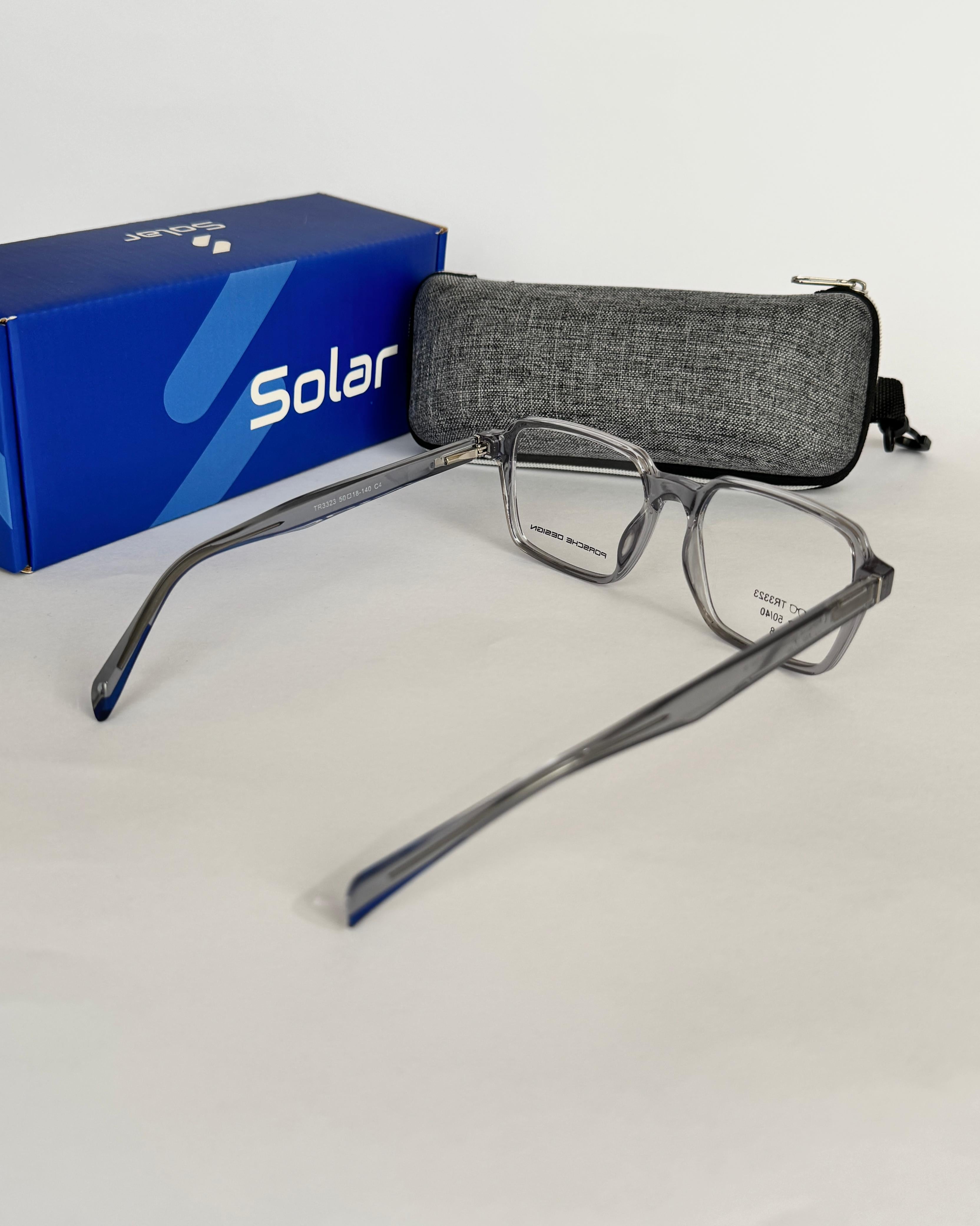 Premium Optical Square Frames Grey - c13