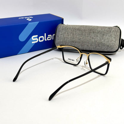 Unisex Feather light Black gold frames 124
