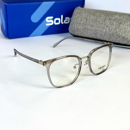Unisex Feather light Gray Transparent frames 070