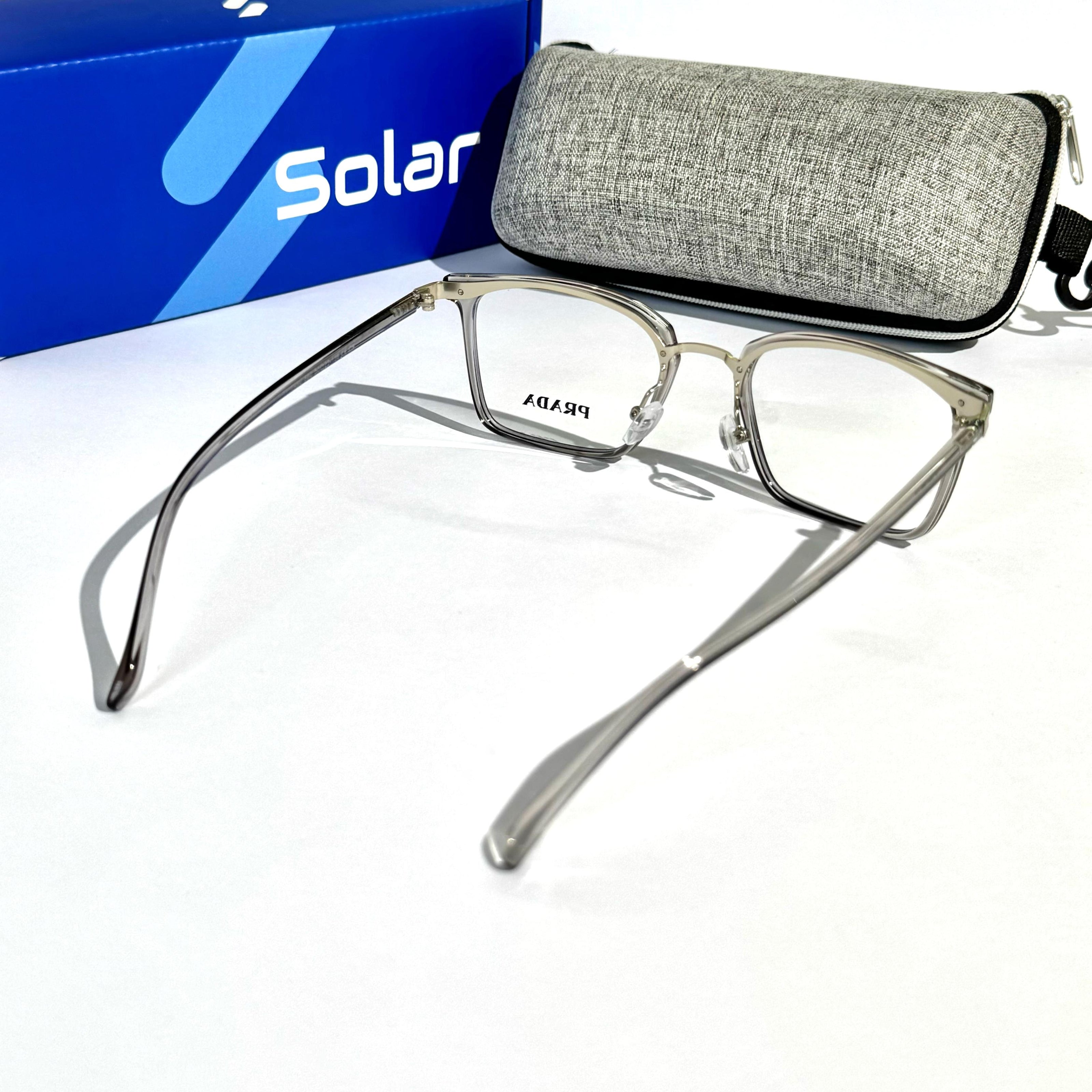 Unisex Feather light Gray transparent frames 077