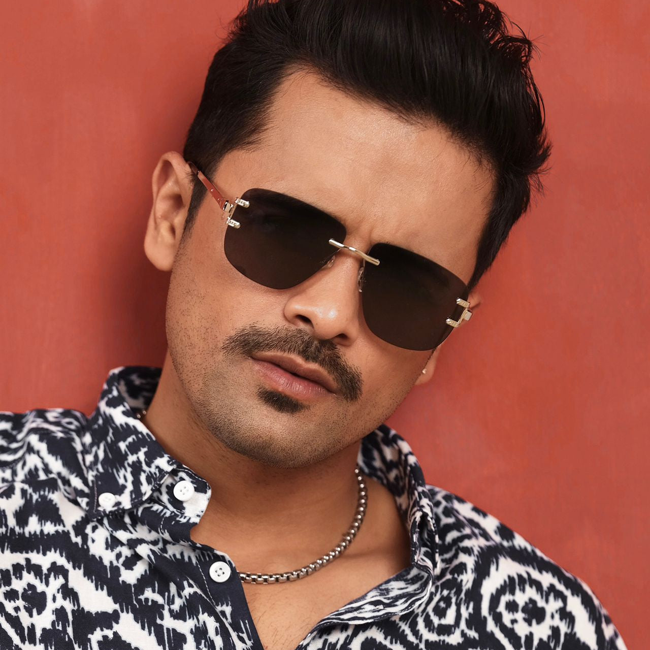 Mens rimless sunglasses 621