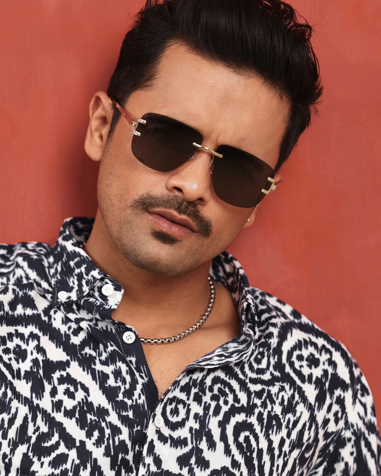 Mens rimless sunglasses 621