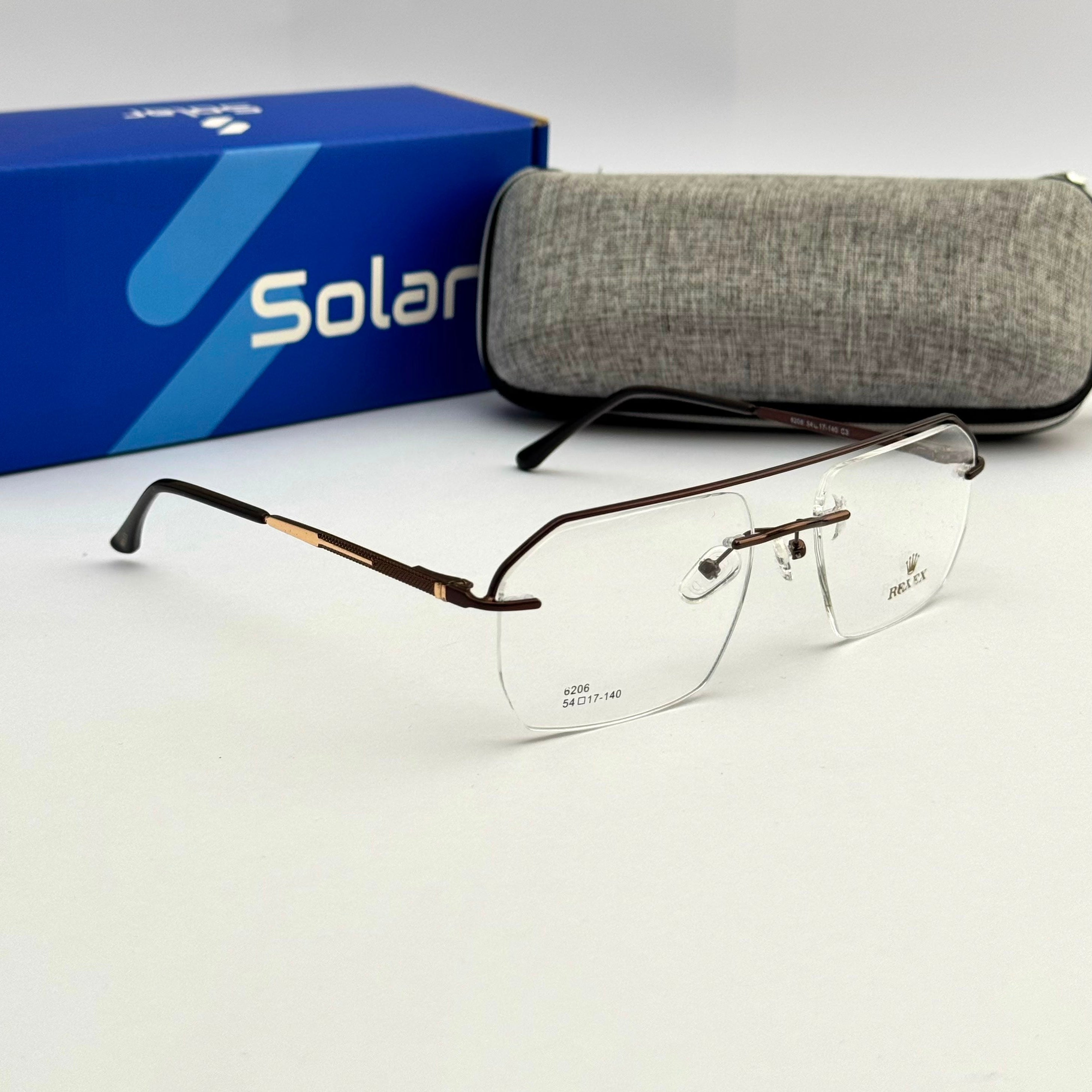 Rimless Drak maroon Frames 089